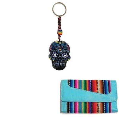 Cartera/Cartera/Llavero/Juego/Kit/Regalo/Monedero Tribal Cuero Triple Foto 1 de 4