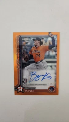 2025 Topps Chrome - Rookie Autographs Bryan King #RA-BK Orange /25 (AU, RC) - Image 1 of 3