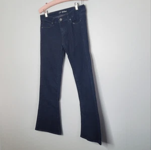 Victoria's Secret 2 Kitten Flare Jeans Low Rise Bell Flare Dark Angel Denim - Picture 1 of 11