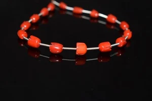 Red Coral Genuine A++ 4-7MM Flower Loose Beads Gemstone 8" For Jewelry making - Picture 1 of 6