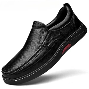 Herren Rutschfeste Freizeitschuhe Echtleder Halbschuhe Outdoor Slipper Wanderschuhe - Bild 1 von 21