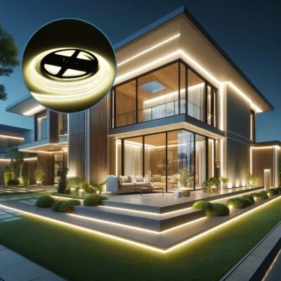 Striscia Led con 1200 Led colore luce bianco naturale Impermeabile IP65 da 24V - Immagine 1 di 4