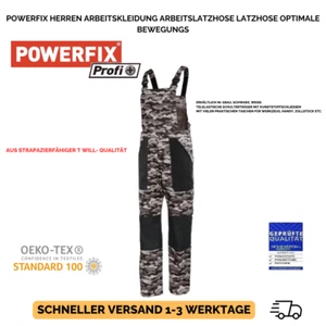 powerfix Herren Arbeitskleidung Arbeitslatzhose Latzhose Optimale Bewegungs - Bild 1 von 3