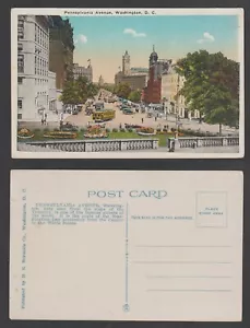Postal topográfica de Washington District of Columbia Pennsylvania Avenue - Imagen 1 de 3