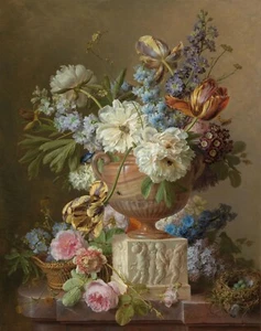 Gerard van Spaendonck : "Flower Still Life with Alabaster Vase" — Fine Art Print - Picture 1 of 7