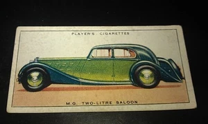 1936 MG 2-LITRE  SALOON  -     Orig Cigarette Card UK - Picture 1 of 2