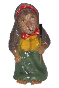 Deko Figur Gartenfigur Märchen Hexe mit Scherz Bewegungsmelder Kunststoff H 40cm - Bild 1 von 4
