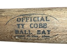 Antique 1909 Ty Cobb 29.5 Inch Baseball Bat Early 1900's Vintage Detroit Tigers
