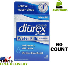 Diurex Ultimate Gentle Re-Energizing Water Pills 60 Ct.  BOX TORN