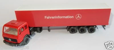 WIKING HO 1/87 MB MERCEDES 1632 SEMI RIMORCHIO FAHRERINFORMATION - Immagine 1 di 3