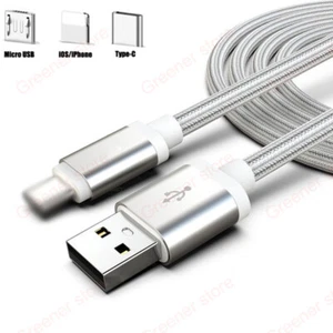 1M 2M 3M USB Data Charger Charging Cable fit for iPhone 6s 7 8 11 Android Type-C - Picture 1 of 20