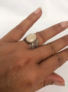 Beautiful Silpada  Ornate Sterling Silver 925 Coral band  ring size 7 - Picture 1 of 6