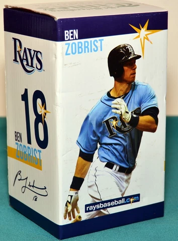 BEN ZOBRIST - TAMPA BAY RAYS #18 Zorilla Bobblehead - NEW Cover