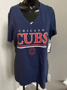Ladies Large Genuine Merchandise V-Neck Chicago Cubs Shirt. New With Tags!! - Picture 1 of 7