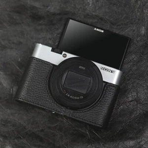 Für Sony RX100 VI Echt Echt Leder Halb Kamera Tasche Hülle - Bild 1 von 15