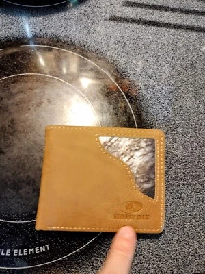 Cartera plegable de cuero camuflaje Mossy Oak color tostado Foto 1 de 4