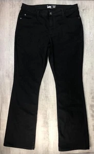 Lee Boot Cut Jeans Black Regular Fit Mid Rise Pants Women’s 14 M (Actual 33X31) - Picture 1 of 19