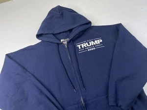 Trump 2020 Keep America Great Full Zip Hoodie Sweatshirt Adult Large President - Picture 1 of 8