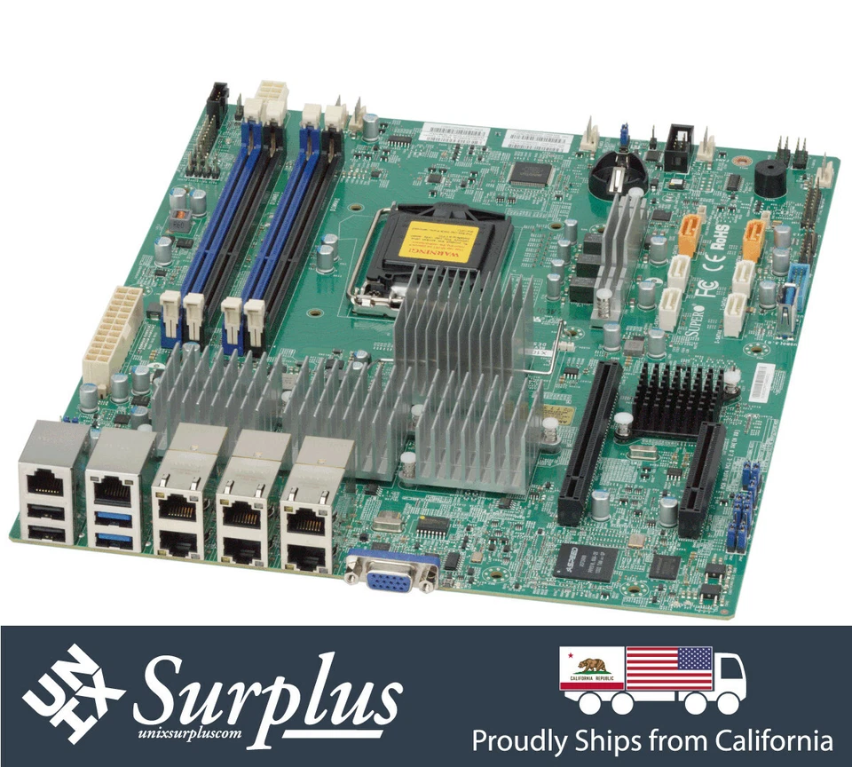 Supermicro Motherboard X10SLH-LN6TF - X10SLH-N6-ST031 6x 10GBE  X540-T2 E3-12XX - Image 1 of 1