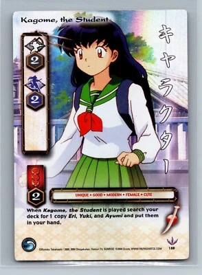 Inuyasha TCG - Kagome, the Student 188 - FOIL RARE - Score TetsuSaiga - Image 1 of 2