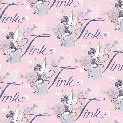 Disney Tinkerbell Tink in Pink Sewing Quilting Cotton Fabric 1/2 Yard - image 1 of 2