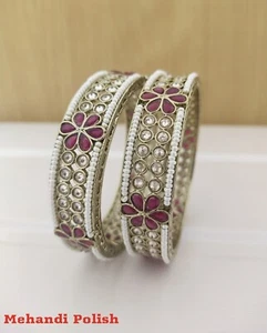 Indian Jewelry Mehndi Plated Bangle Bollywood Fancy New Bangle Party wear - Picture 1 of 4