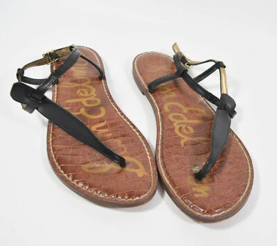 Sandalias Sam Edelman Gigi Negras Correa en T Tanga Sandalia Talla 6.5M Foto 1 de 4
