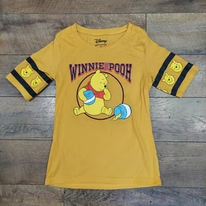 Disney Winnie The Pooh Tee Shirt Youth Size MED Yellow Gold Short Sleeve Honey - Picture 1 of 7