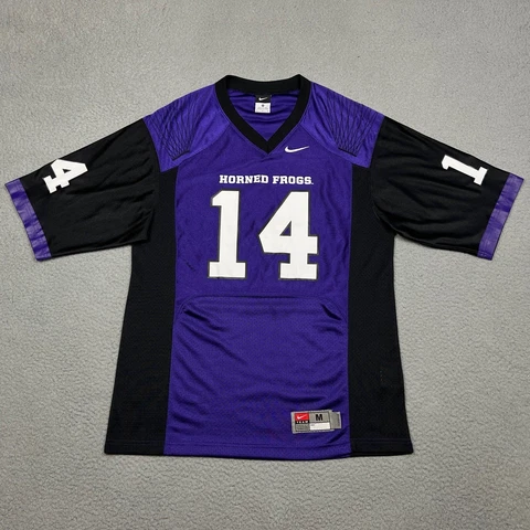 VINTAGE Nike Team TCU Andy Dalton 14 Football Jersey Mens Medium Horned Frogs Cover