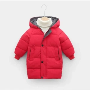Kids Winter Coat Puffer Down Jacket Windproof Jacket Hooded Sizes 18mo-10yo - Picture 1 of 5