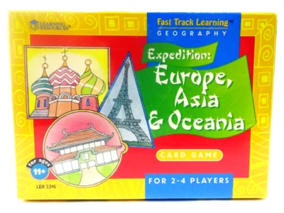 Fast Track Learning Geography Expedition: Europe, Asia & Oceania Card Game NEW - Image 1 of 3