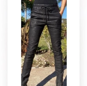 Bevy Flog Shely Black Snake Python Pull On Kordelzug Hose Metallic Gr. 25 V20 - Bild 1 von 7