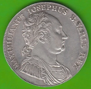 Coin Thaler Bavaria Verfassungstaler 1818 IN XF But Margin Error nswleipzig - Picture 1 of 3