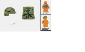 PERSONALIZADO MILITAR Casco Táctico y CHALECO Verde Oliva Lote Nuevo para lego - Imagen 1 de 1