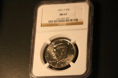 1991 P Kennedy 50C Clad Half Dollar NGC MS67 121 Graded by NGC Rare! - Image 1 of 2