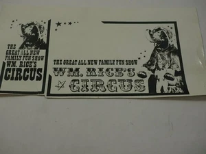 WM.RICE'S CIRCUS THe Great All New Family Fun Show Camera ready copy - Picture 1 of 3