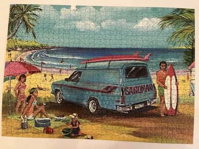 Jenny Sanders 1000 piece jigsaw The Famous Sandman 1 edge pce missing - image 1 of 4
