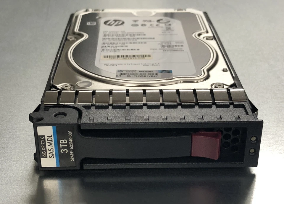 Lot of 8x HP 3TB 6Gb/s Dual Port SAS 7.2K LFF 3.5 HDD Hard Drive Seagate - Image 1 of 4