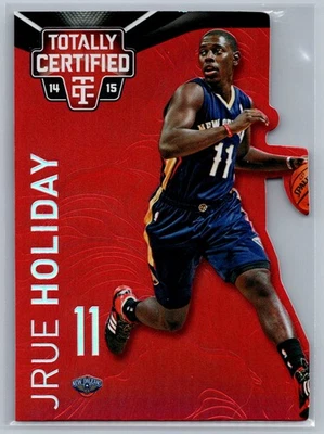 Espejo rojo troquelado Jrue Holiday 2014-15 totalmente certificado platino/135 #13 Foto 1 de 2