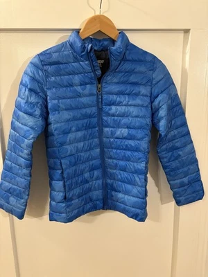 Lands End Boys’ Packable Puffer Jacket Blue Size Medium 10-12 - Image 1 of 4