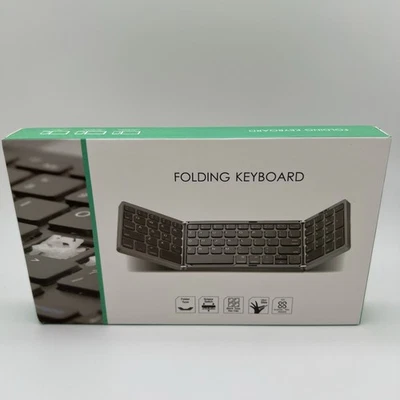 Super Slim Folding Keyboard Wireless Bluetooth Keyboard With Charging Cable - Image 1 of 4