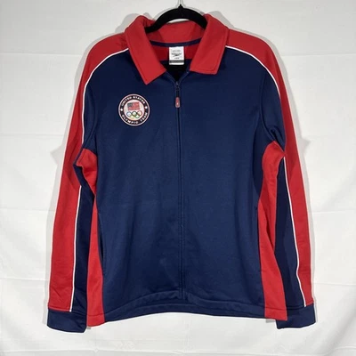 Speedo Equipo Olímpico de Natación de Estados Unidos Bordado Cuello Cremallera Hombre’s Grande Foto 1 de 4