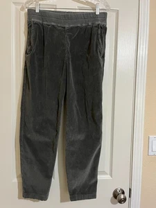 James Perse Wide Wale Corduroy Gray Straight Drawstring Waist Pants Size 1/Small - Picture 1 of 8