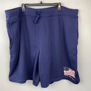 Polo Ralph Lauren Herrenshorts 5XB marineblau Flagge Kordelzug Lounge Fleece neu Etikett - Bild 1 von 12