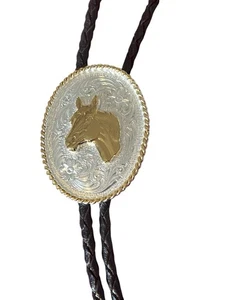 Montana Silversmiths Cabeza de Caballo Bolo Corbata Hombre Western Tye Accesorio Ecuestre - Imagen 1 de 8