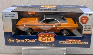 Route 66 1971 Dodge Challenger orange 1/18 Die Cast Sammlerstück Neu - Bild 1 von 8