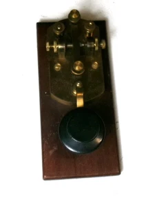 Vintage Electric R-63? Straight Spark Gap Heavy Duty Telegraph Key - Picture 1 of 3