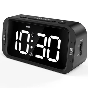 Digital Dual Alarm Clock for Bedroom, Easy to Set, 0-100% Dimmer, USB Charger... - Picture 1 of 8