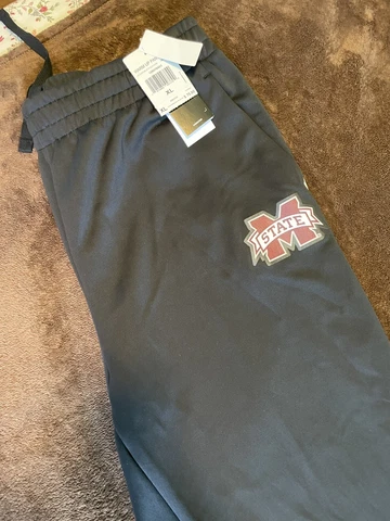 Adidas Mississippi State Bulldogs Zip Warm Up Pant X-Large Sweatpants NWT Cover