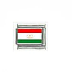 Tajikistan flag Italian charm - fits 9mm classic Italian Charm bracelets - Imagen 1 de 1